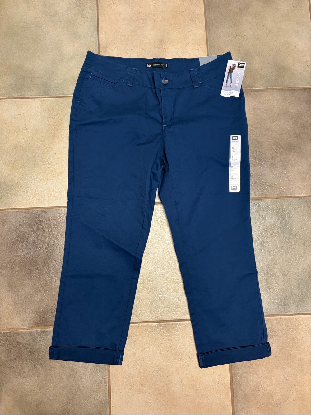 NWT Lee Women's Blue Cropped Ankle Pants